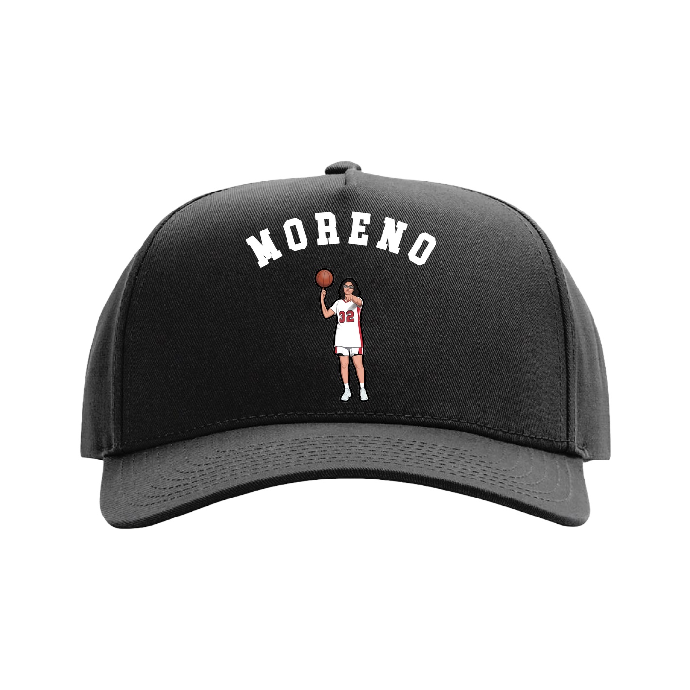 Full Fabric Five-Panel Champ Cap — Shirsey Arch in Black