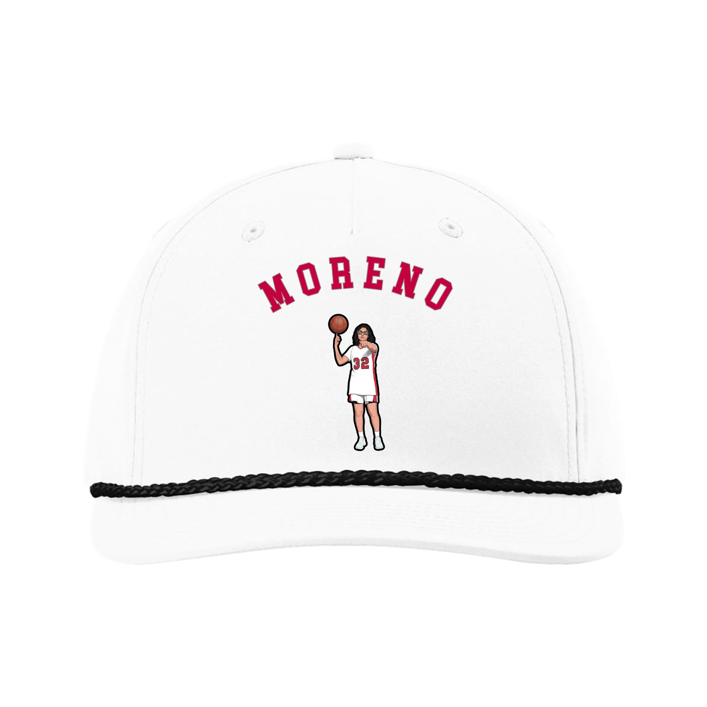 Five-Panel Classic Rope Cap — Shirsey Arch in White