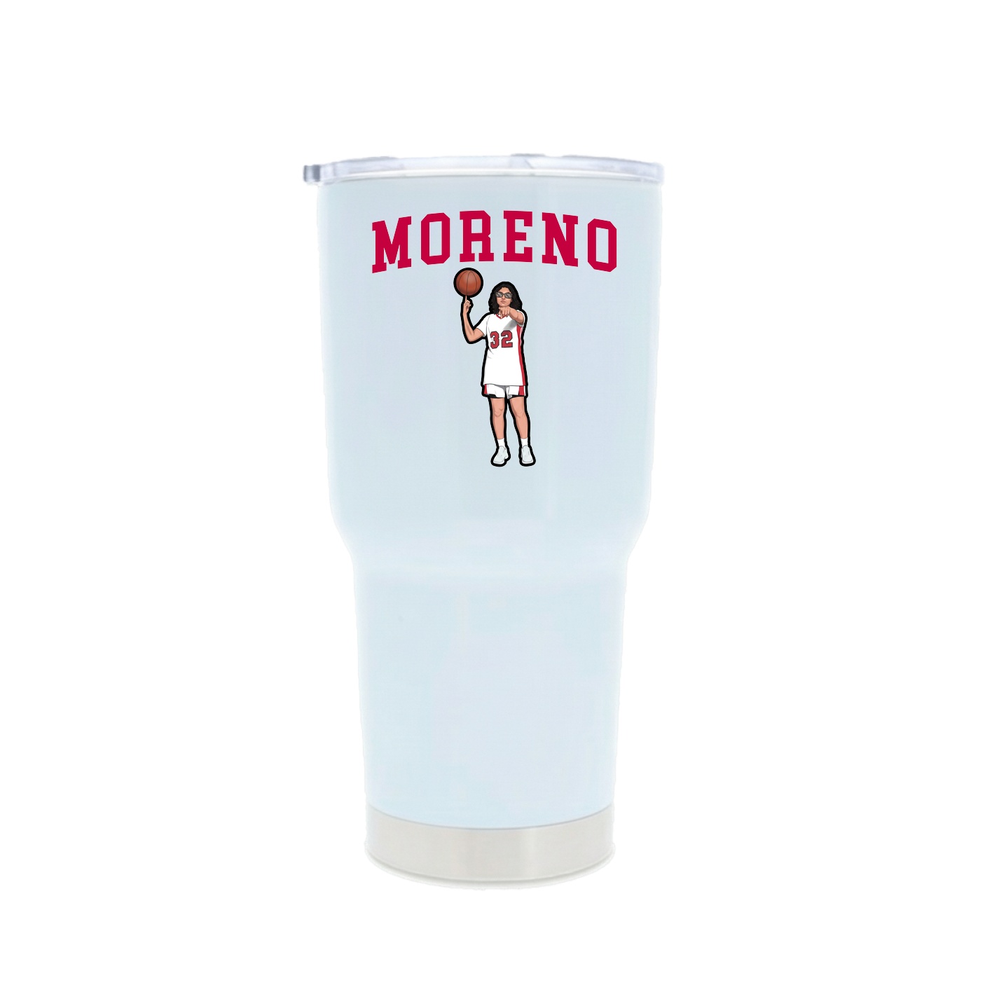 30oz Stainless Steel Tumbler — Shirsey in White