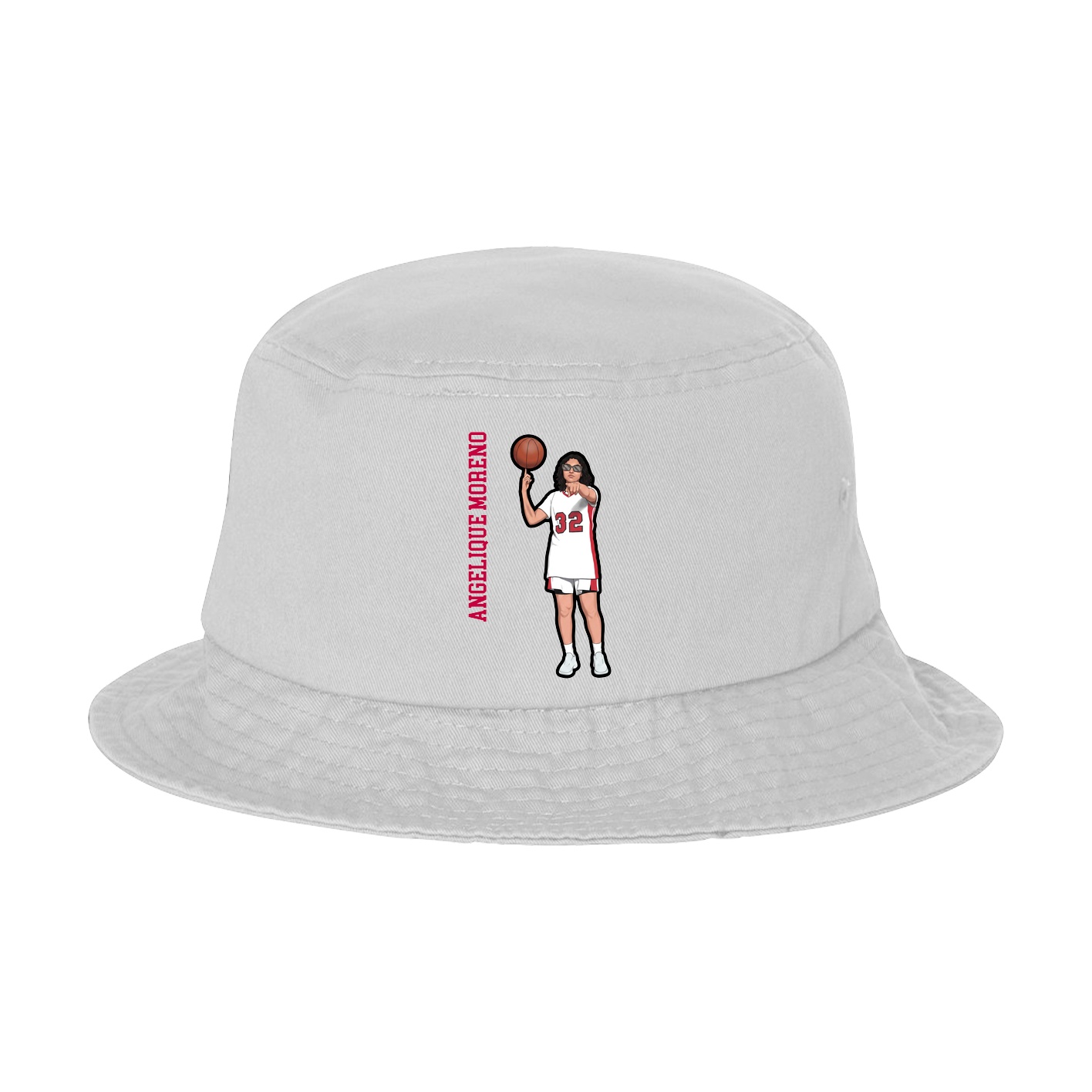 Bucket Cap — Name Vertical in White