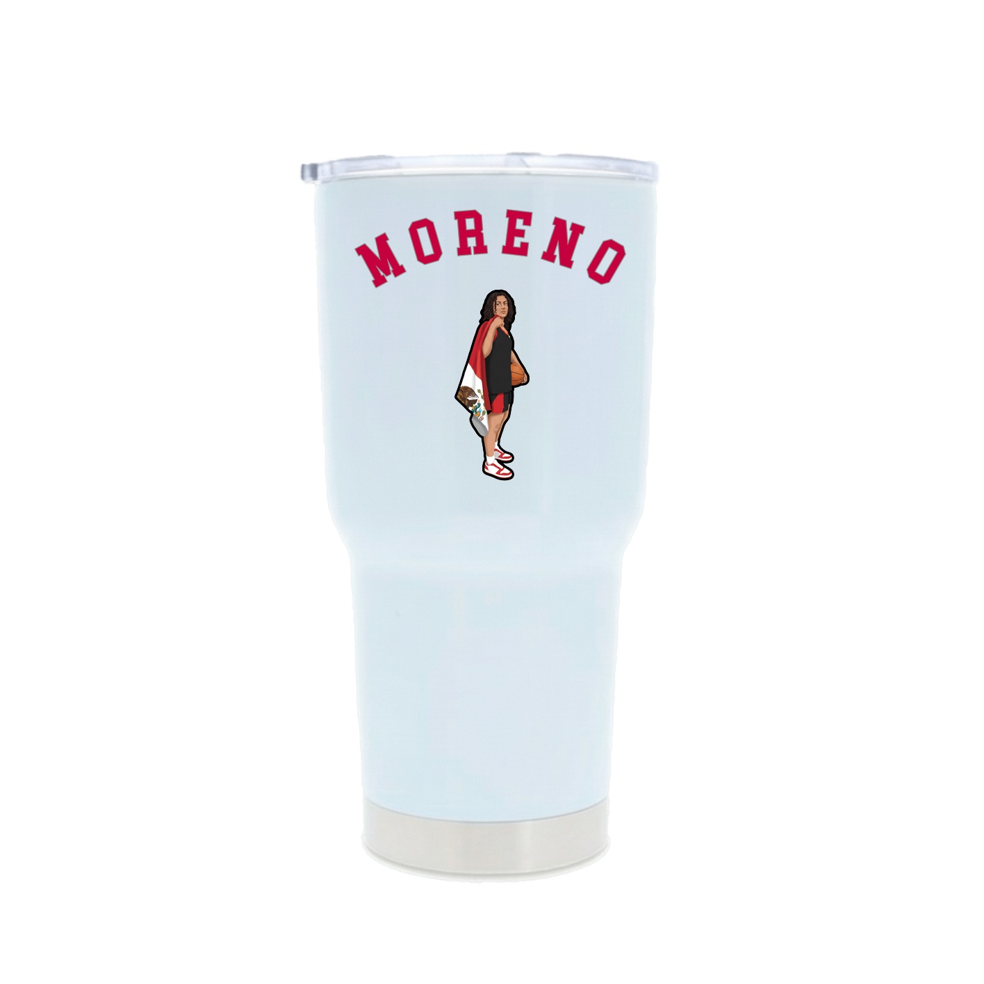 30oz Stainless Steel Tumbler — Shirsey Arch in White