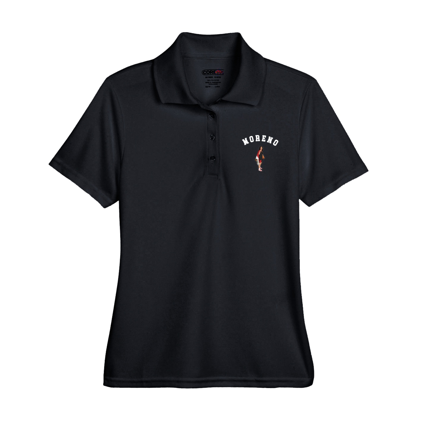 Womens Performance Polo — Shirsey Arch in Black