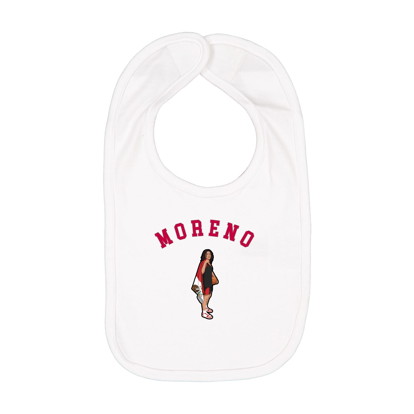 Infant Bib — Shirsey Arch in White