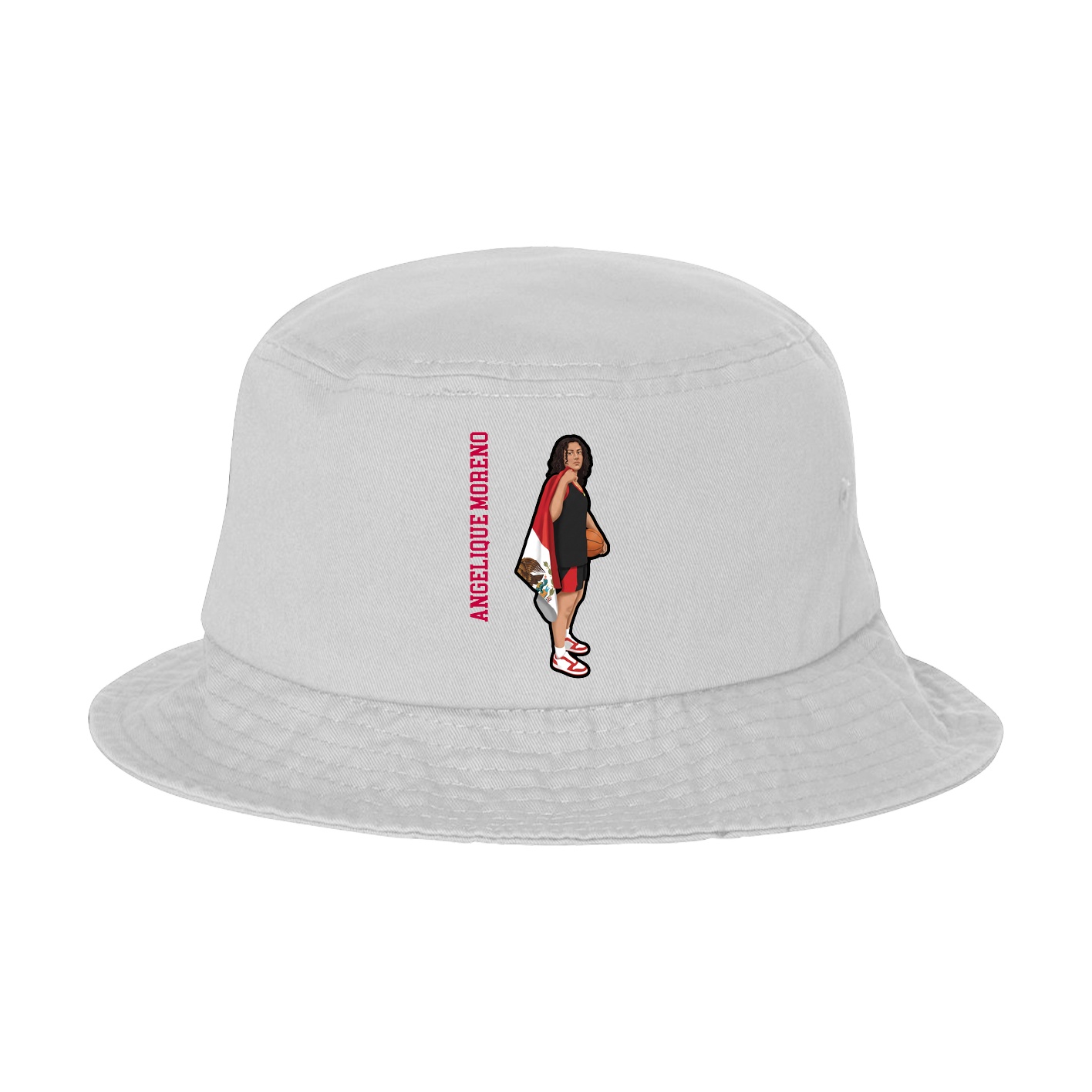 Bucket Cap — Name Vertical in White