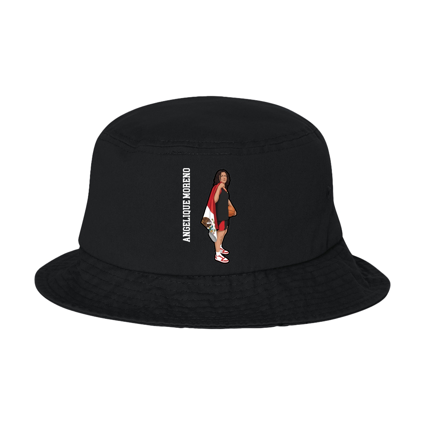 Bucket Cap — Name Vertical in Black