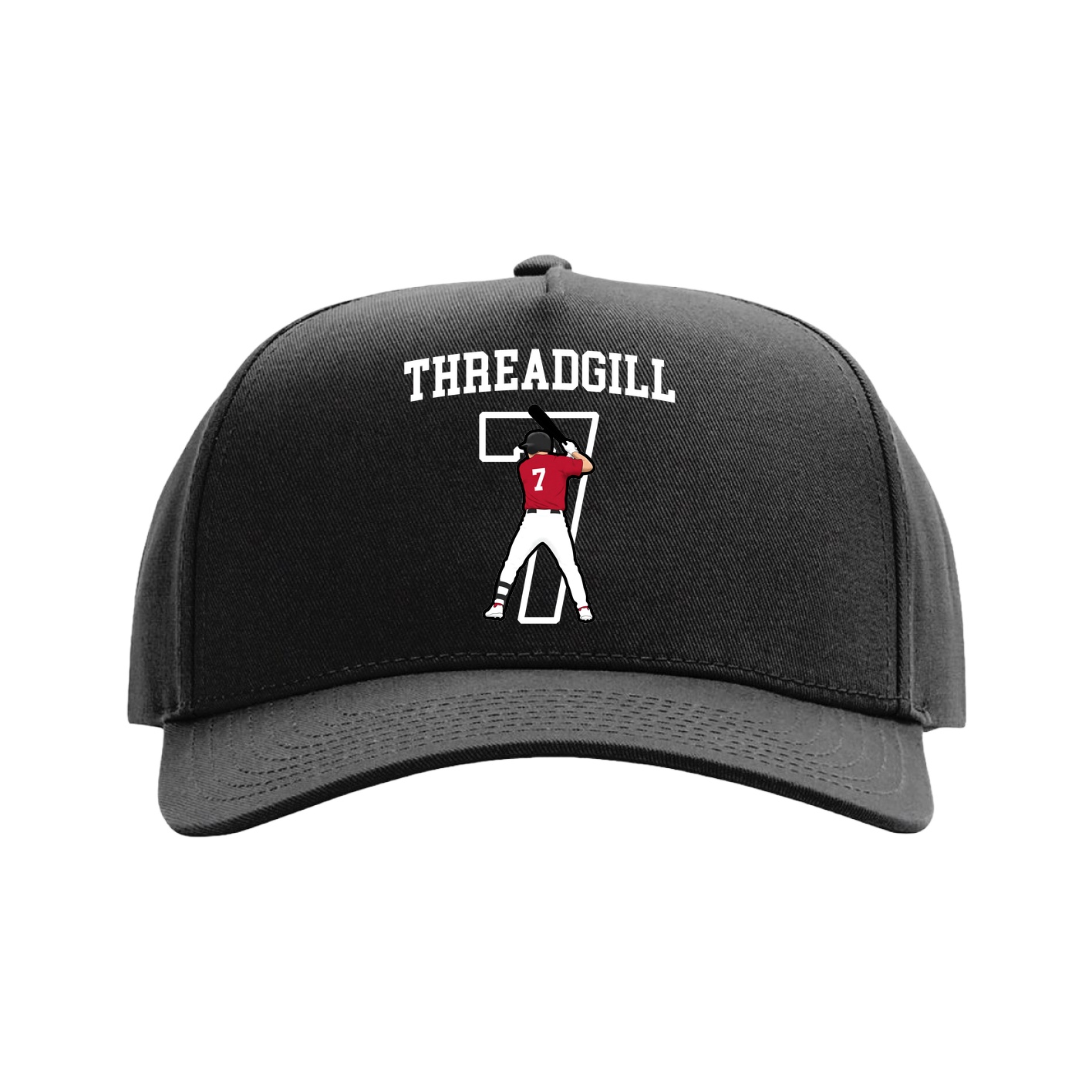 Full Fabric Five-Panel Champ Cap — Shirsey in Black