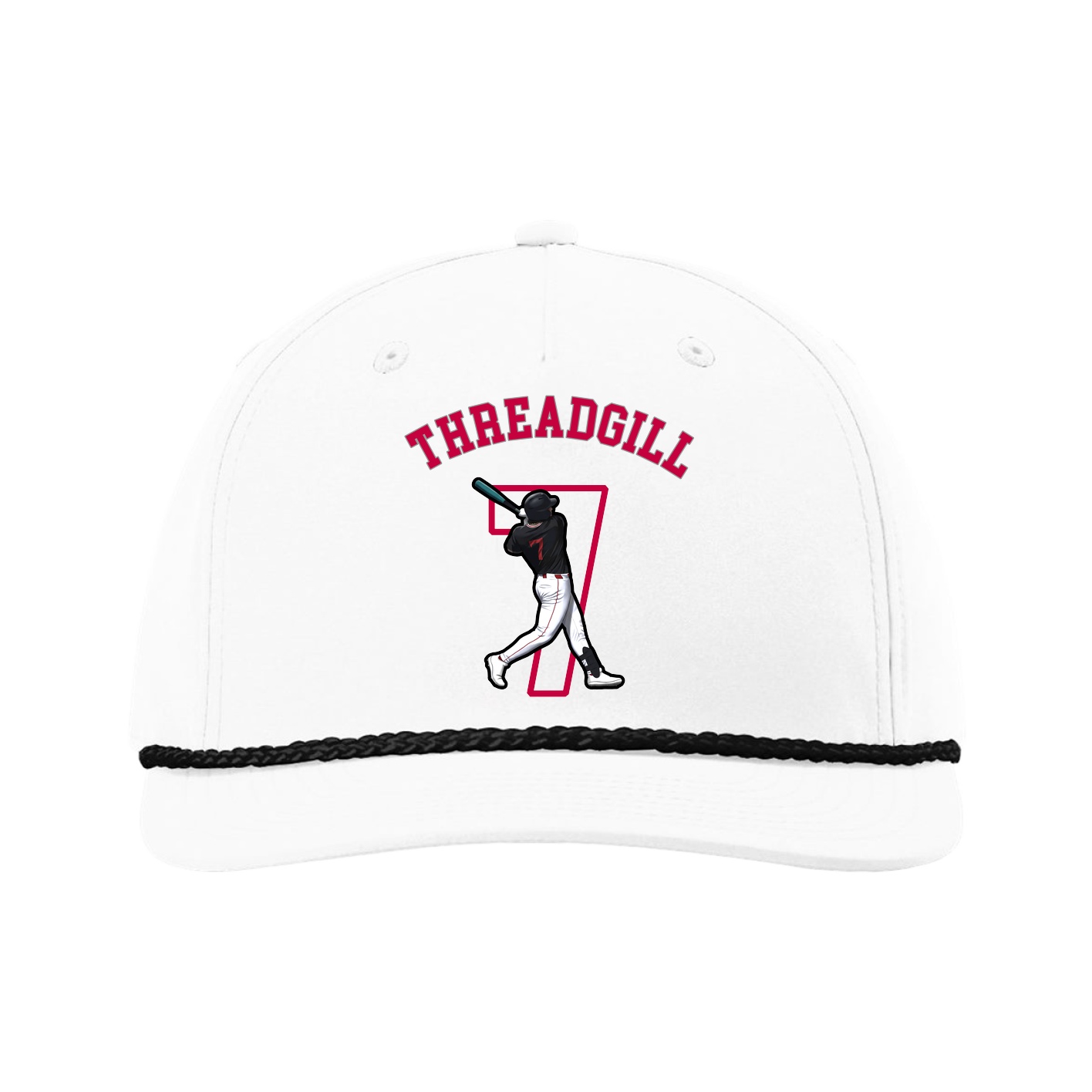 Five-Panel Classic Rope Cap — Shirsey Arch in White