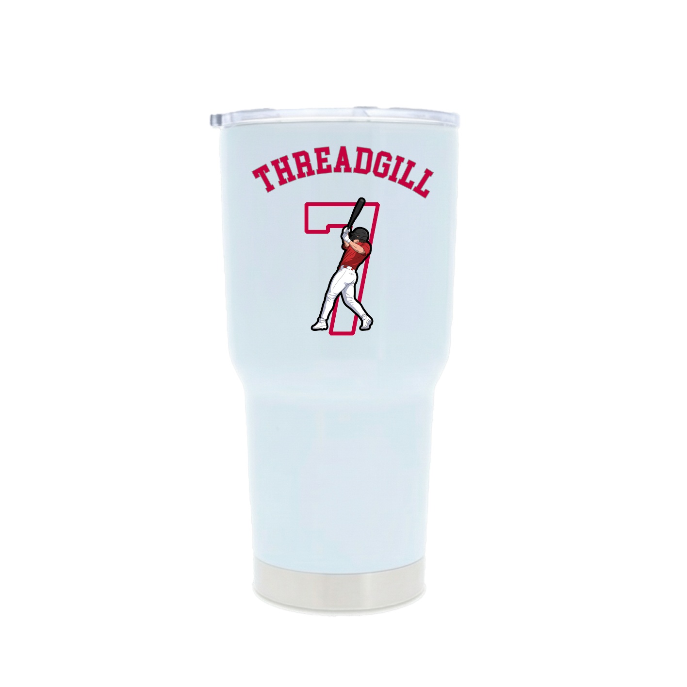 30oz Stainless Steel Tumbler — Shirsey Arch in White