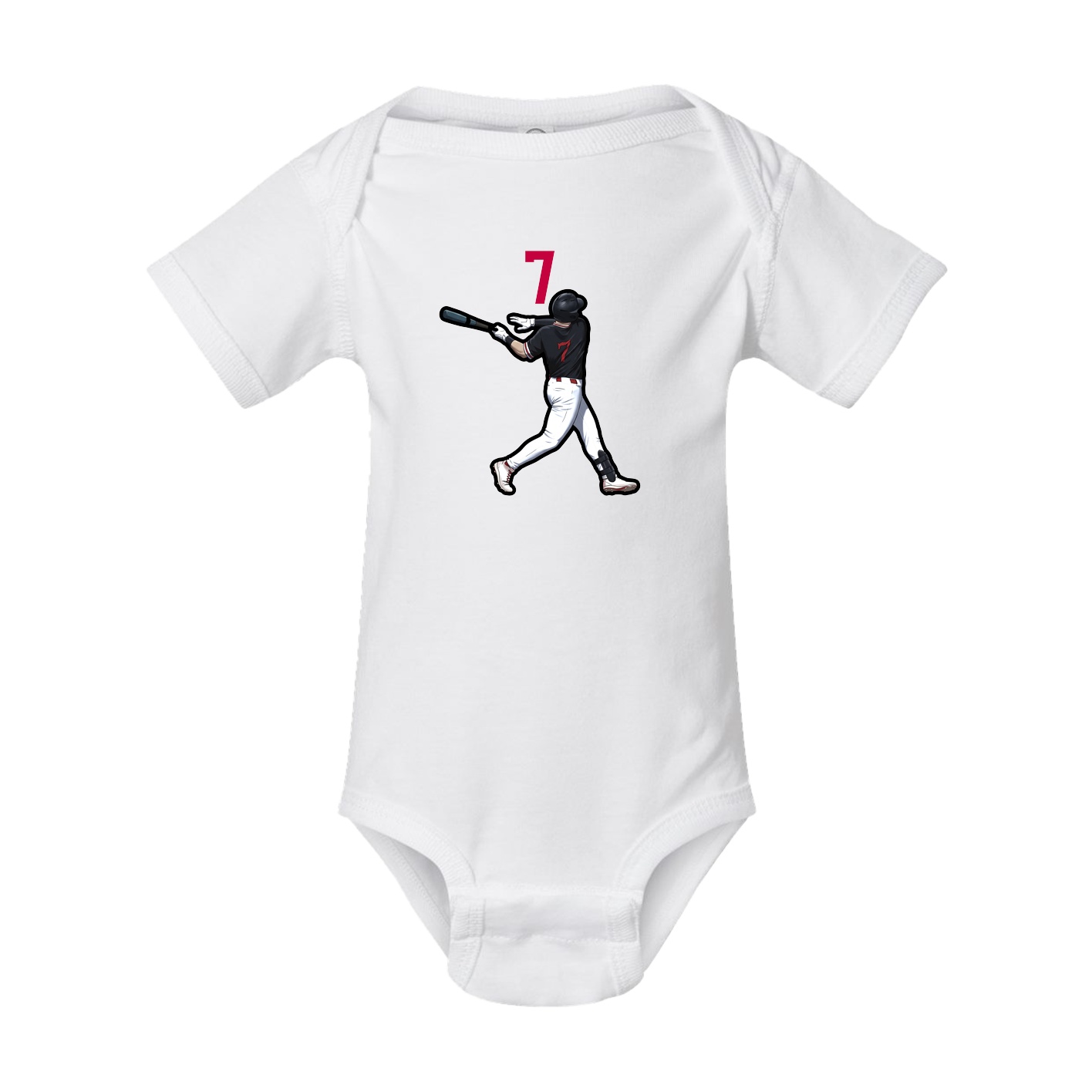Baby Onesie — Number Top in White