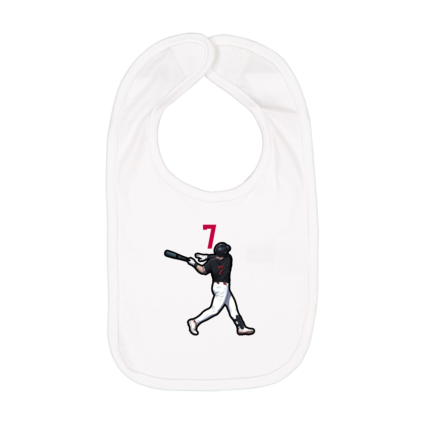 Infant Bib — Number Top in White