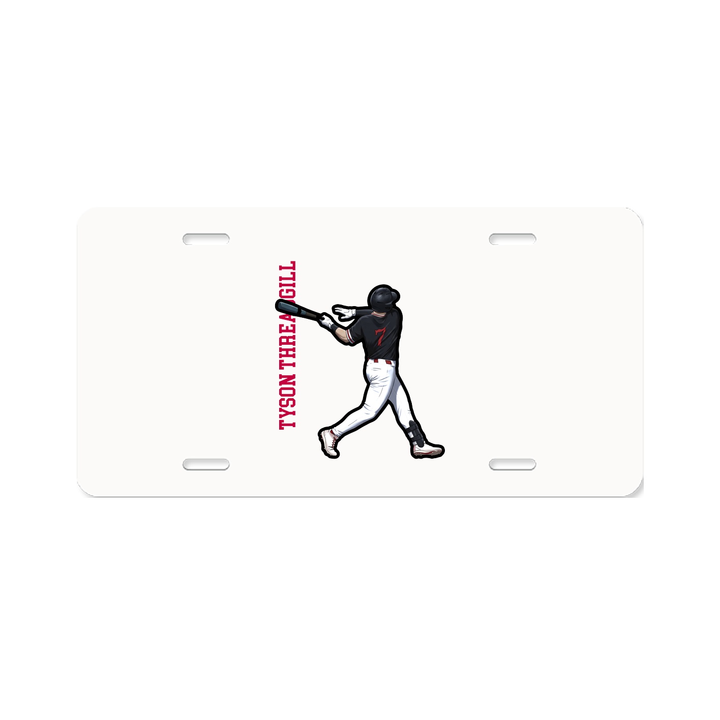 License Plate — Name Vertical in Classic