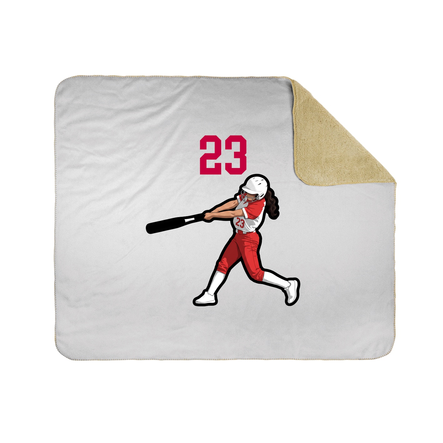 Throw Blanket — Number Top in White