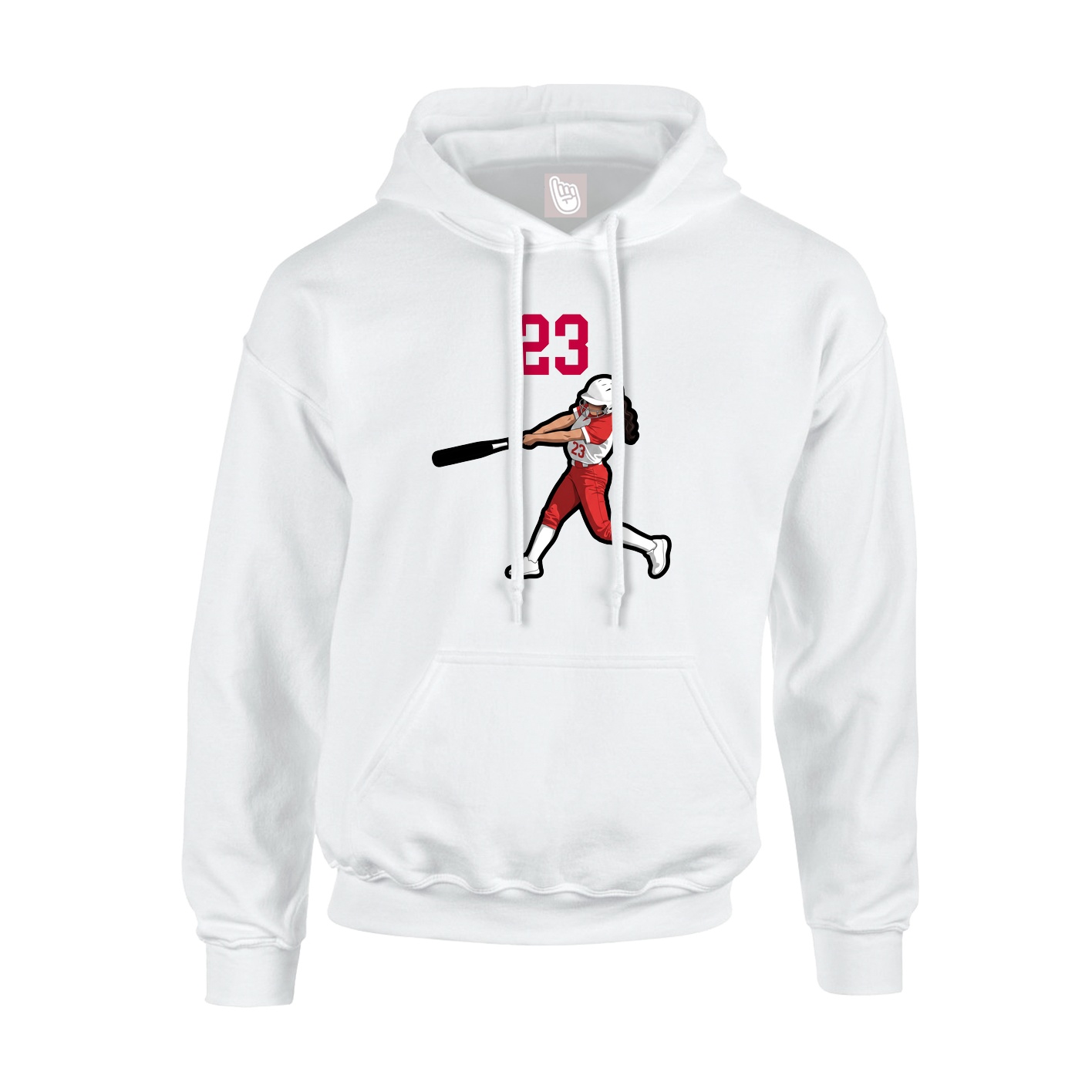 Hoodie — Number Top in White
