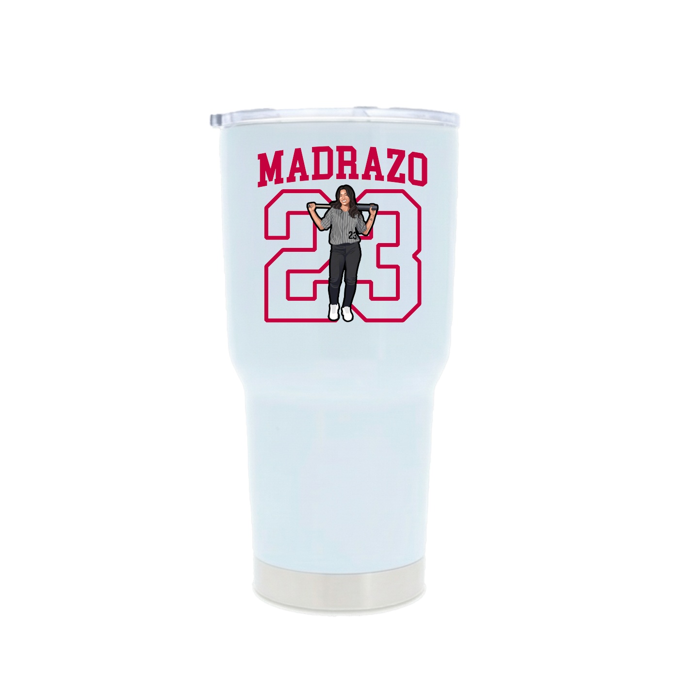 30oz Stainless Steel Tumbler — Shirsey in White