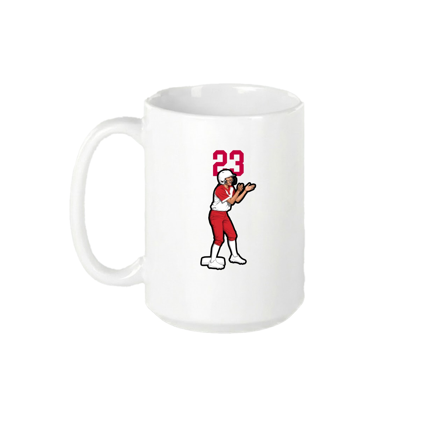 15oz Coffee Mug — Number Top in White