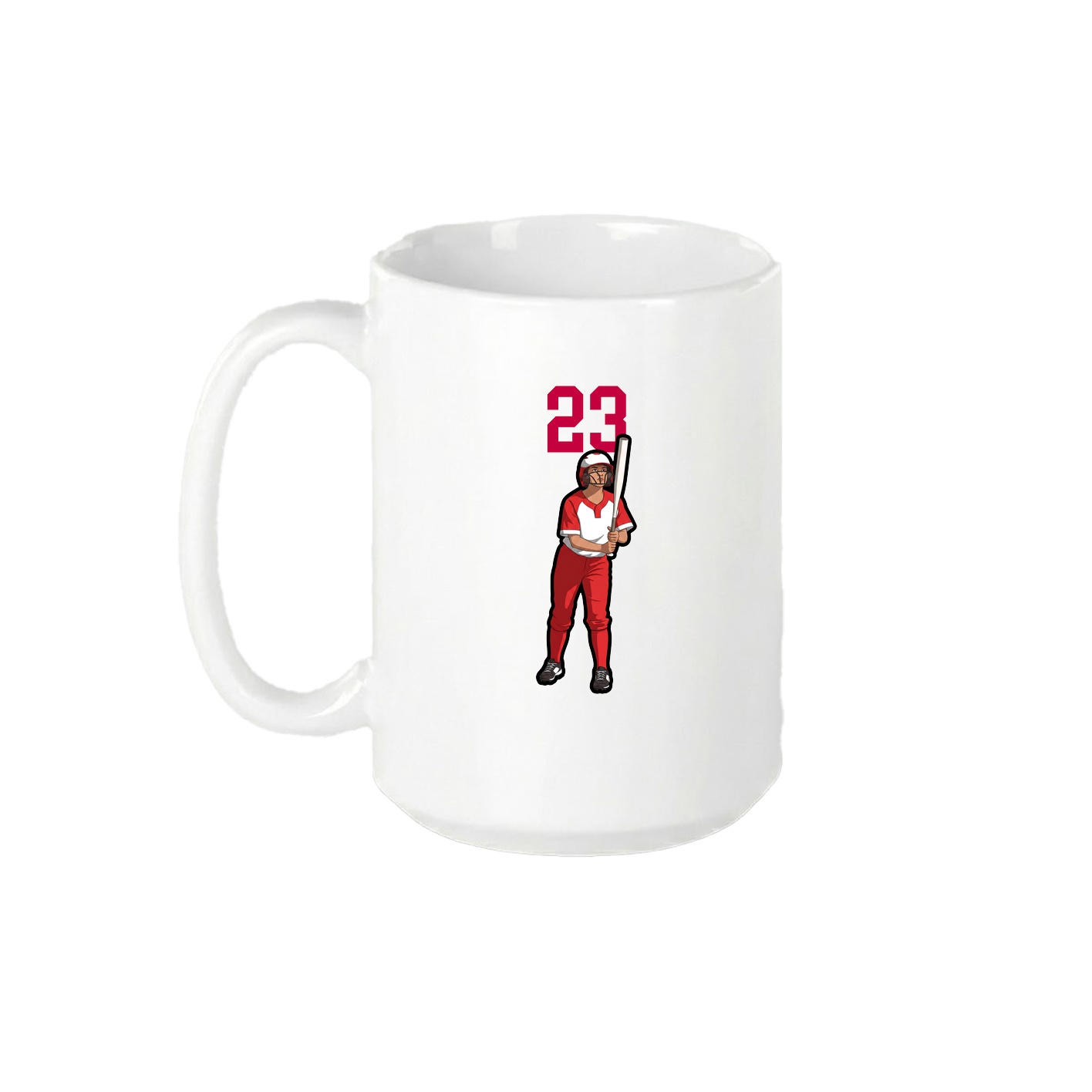 15oz Coffee Mug — Number Top in White
