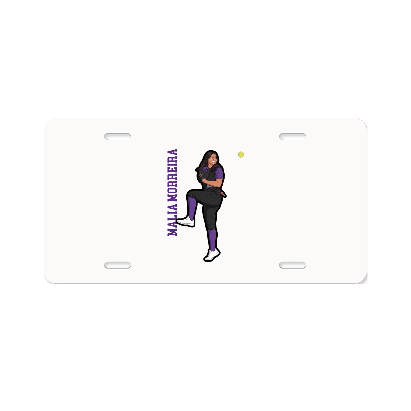 License Plate — Name Vertical in Classic