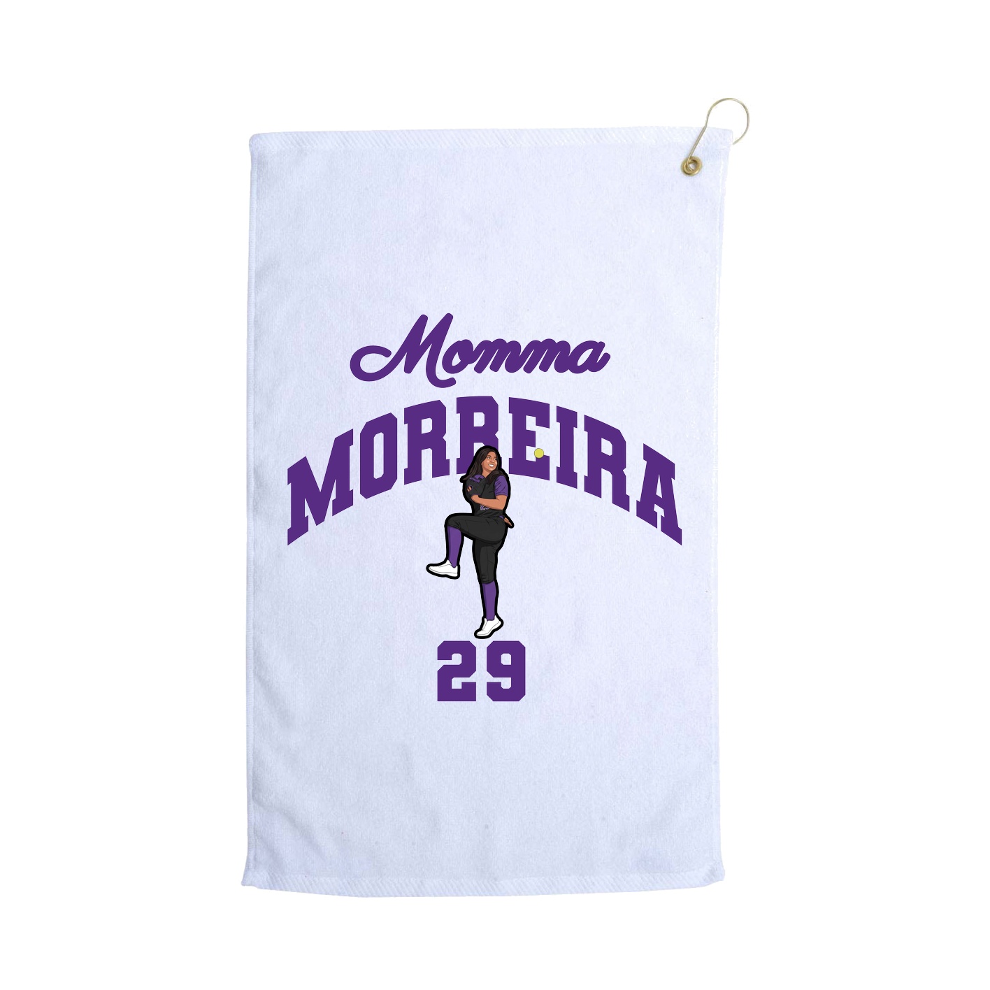 Golf Towel — Mothers Day Arch in White
