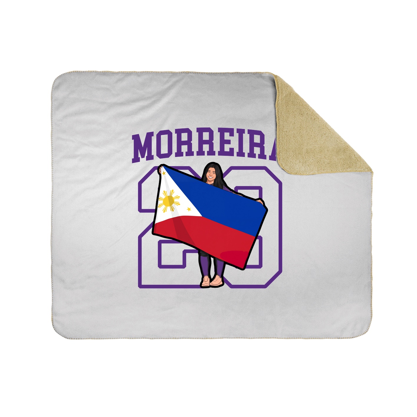 Throw Blanket — Shirsey in White