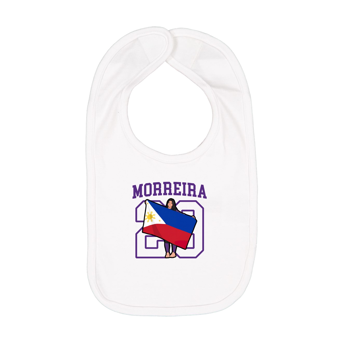 Infant Bib — Shirsey in White
