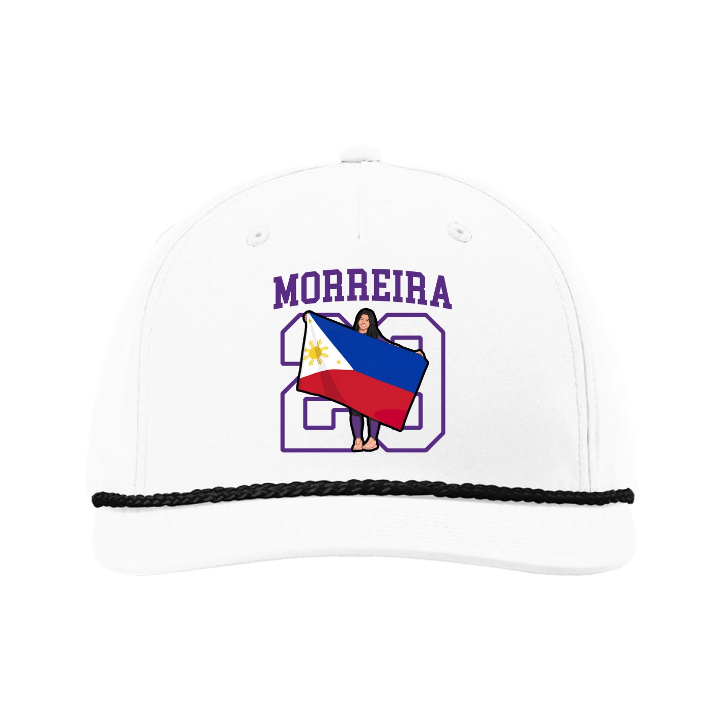 Five-Panel Classic Rope Cap — Shirsey in White