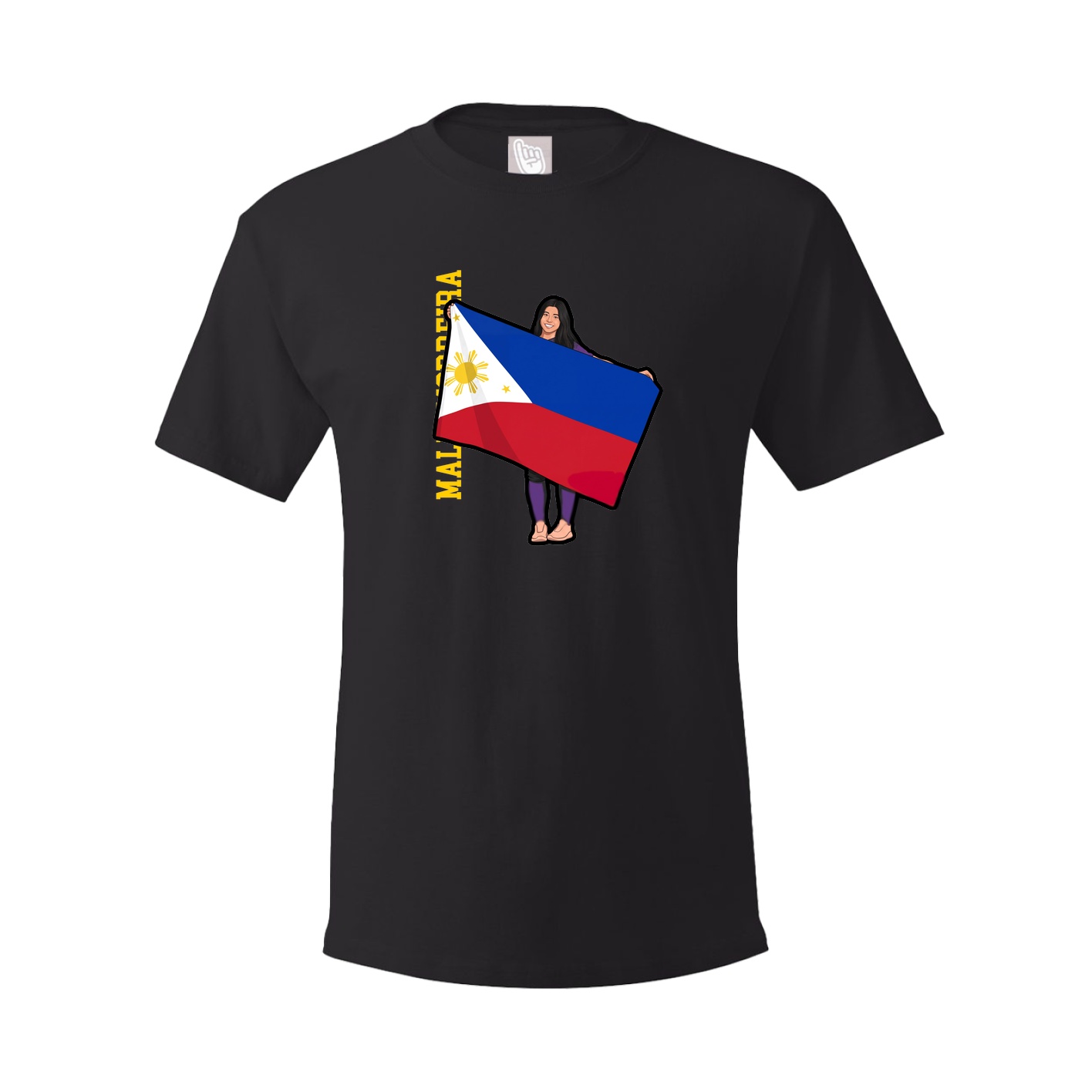 Tee — Name Vertical in Black