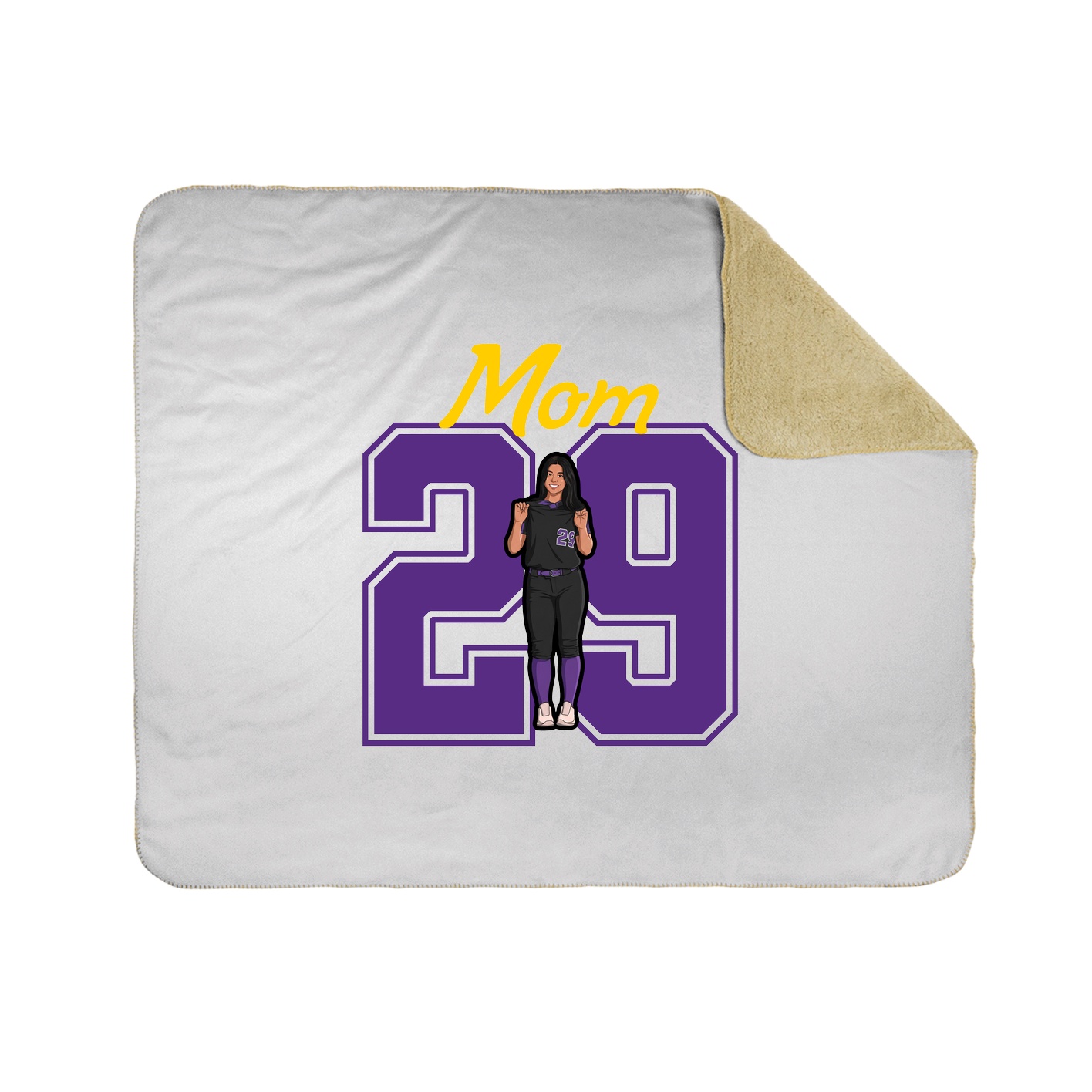 Throw Blanket — Mothers Day Shirsey in White