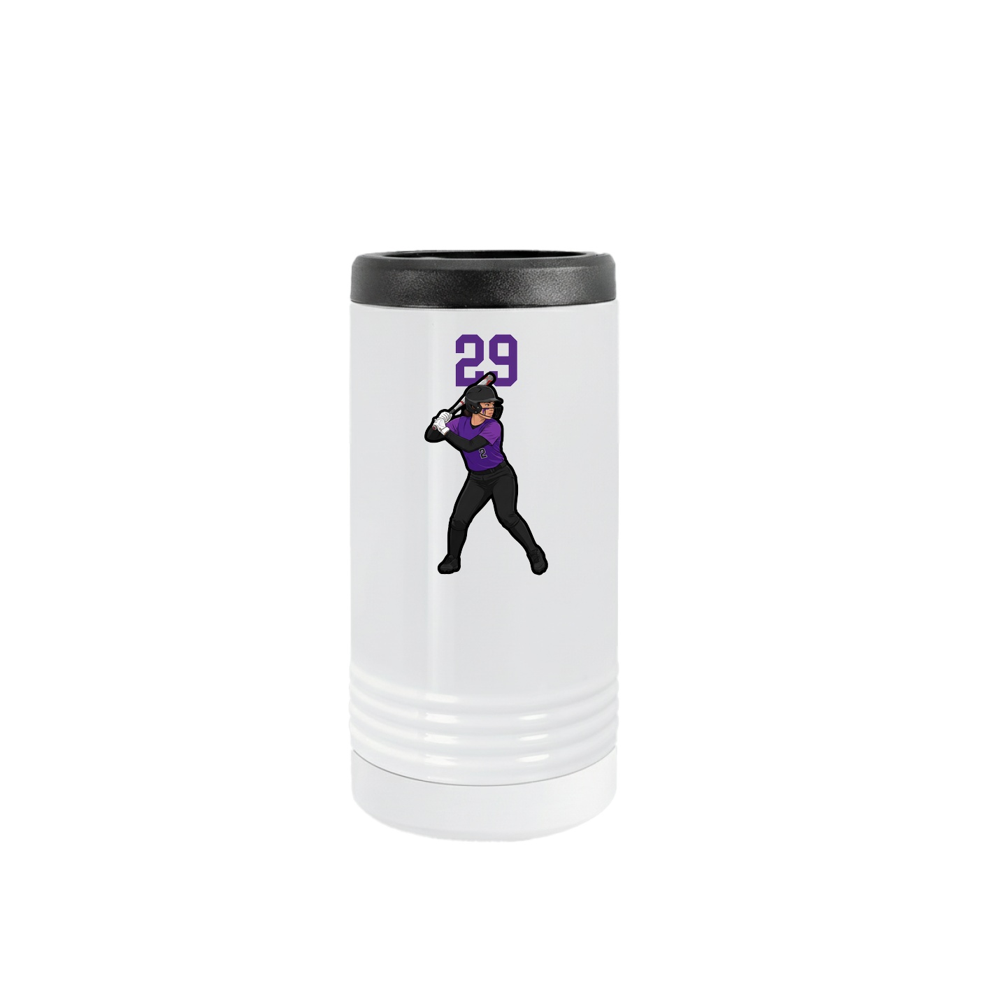 Slim Beverage Holder — Number Top in White