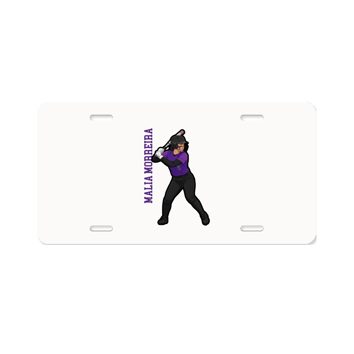 License Plate — Name Vertical in Classic