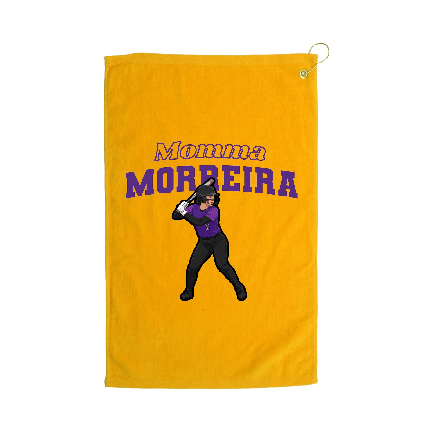 Golf Towel — Mothers Day Block in Gold
