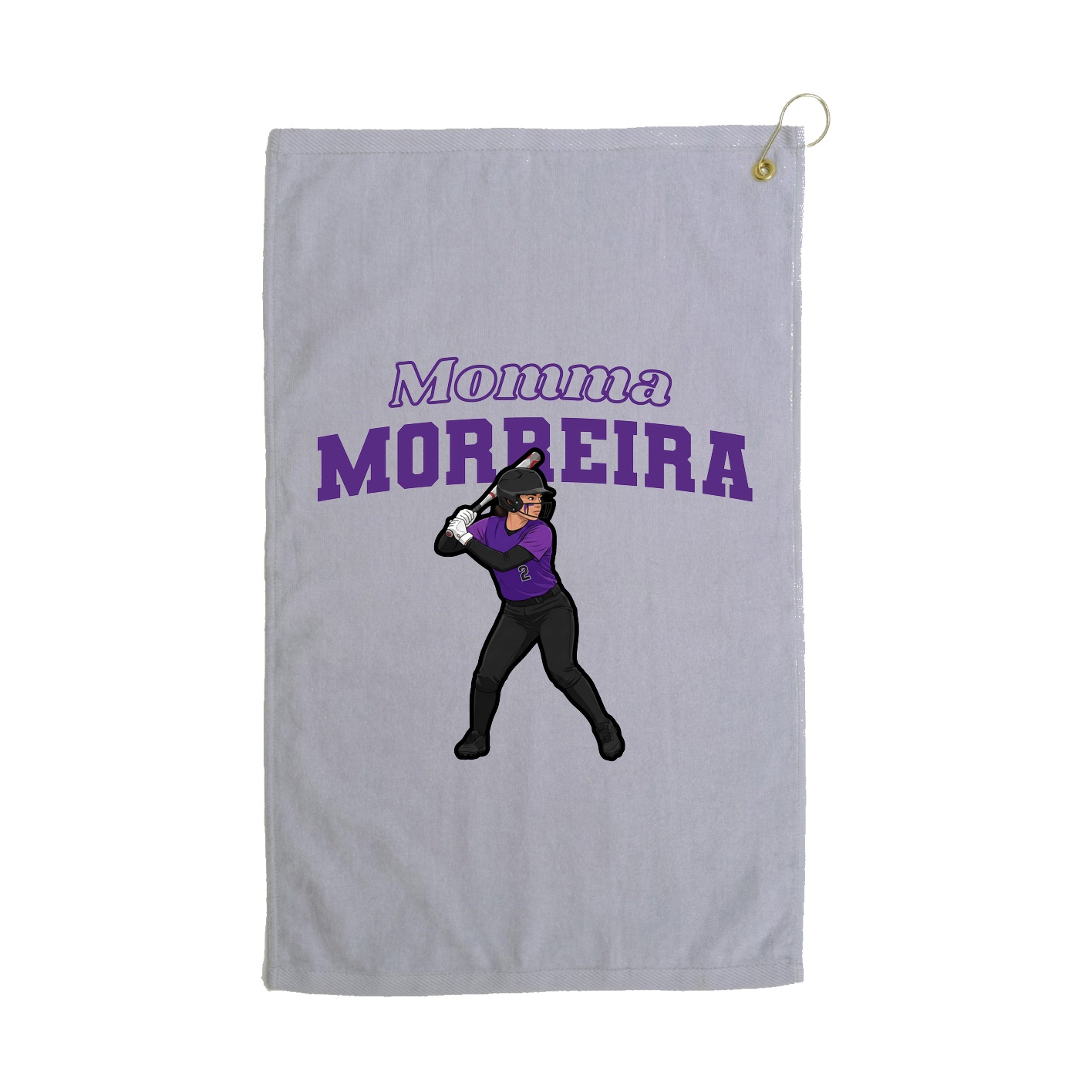 Golf Towel — Mothers Day Block in Grey