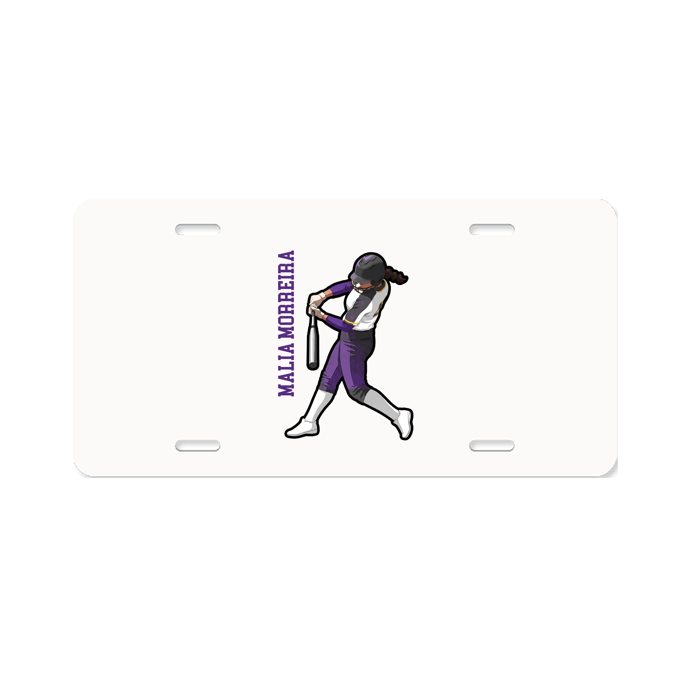 License Plate — Name Vertical in Classic