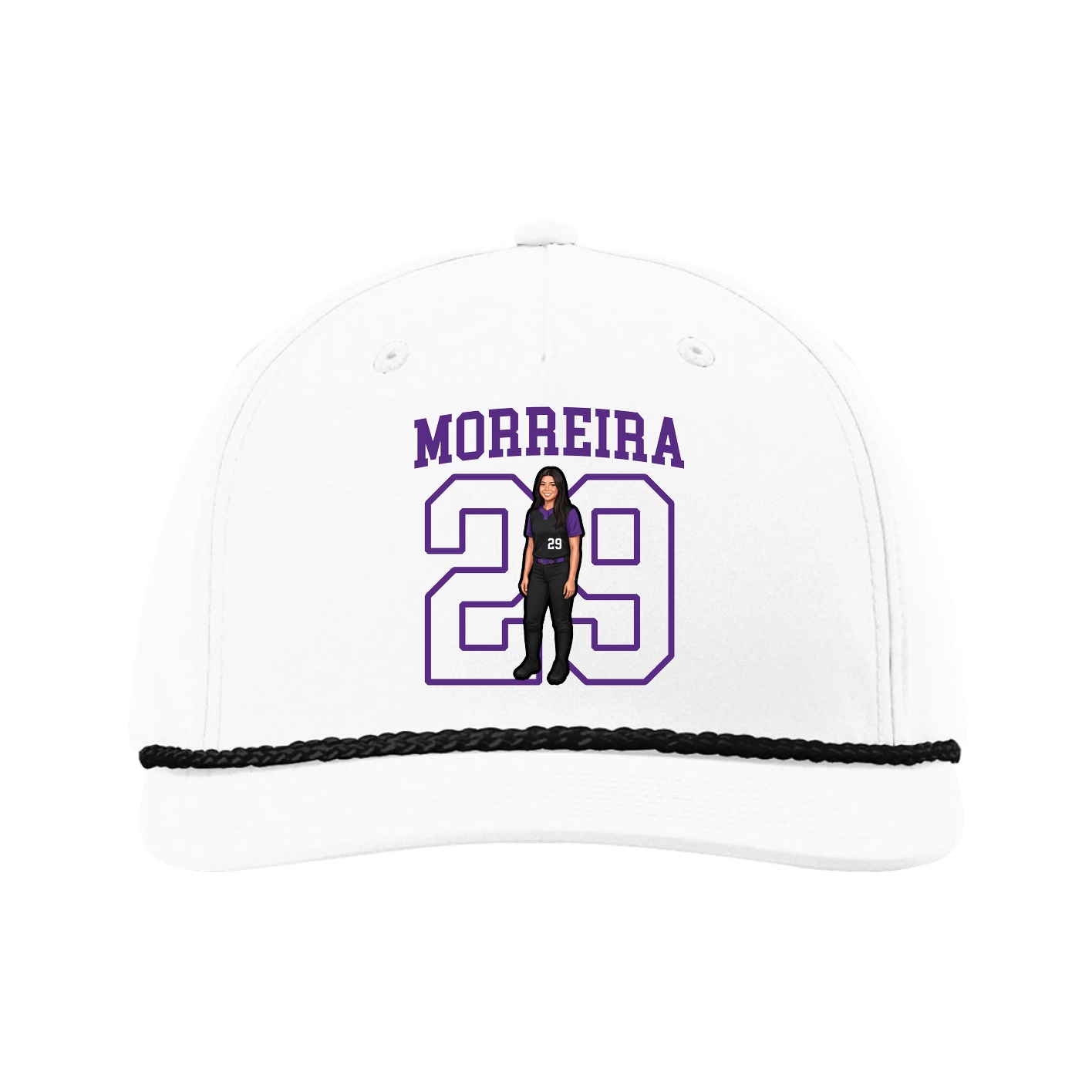 Five-Panel Classic Rope Cap — Shirsey in White