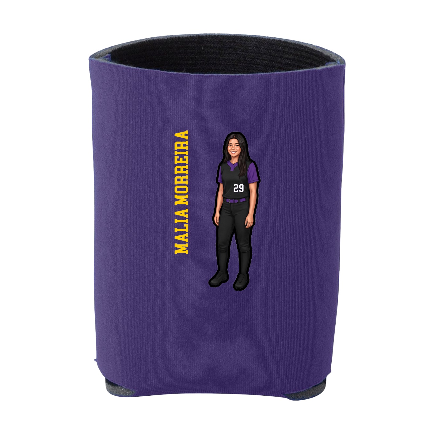 Can Holder — Name Vertical in Purple