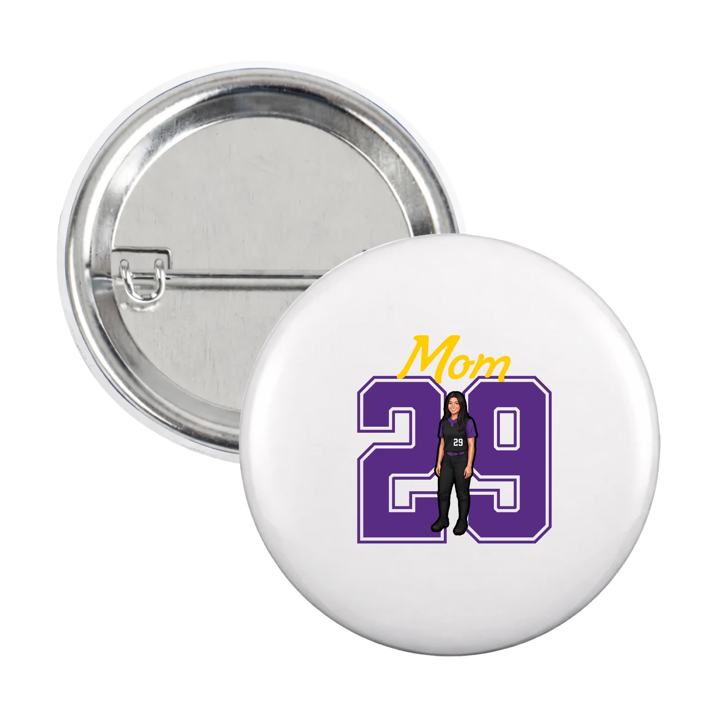 Game Day Button — Mothers Day Shirsey in White