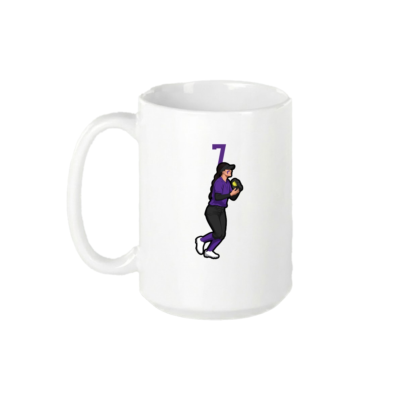 15oz Coffee Mug — Number Top in White