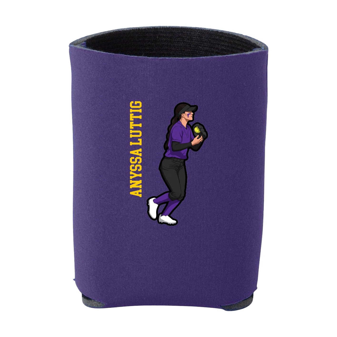 Can Holder — Name Vertical in Purple