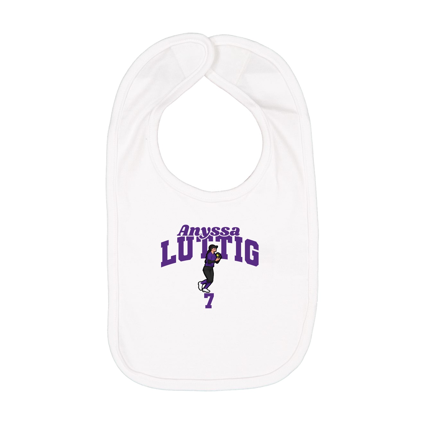 Infant Bib — Signature Arch in White