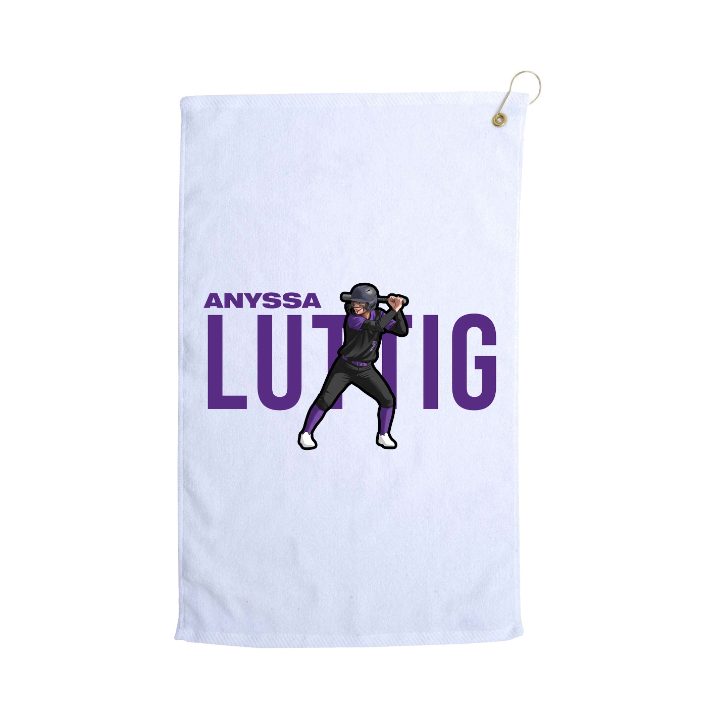 Golf Towel — Player Name in White