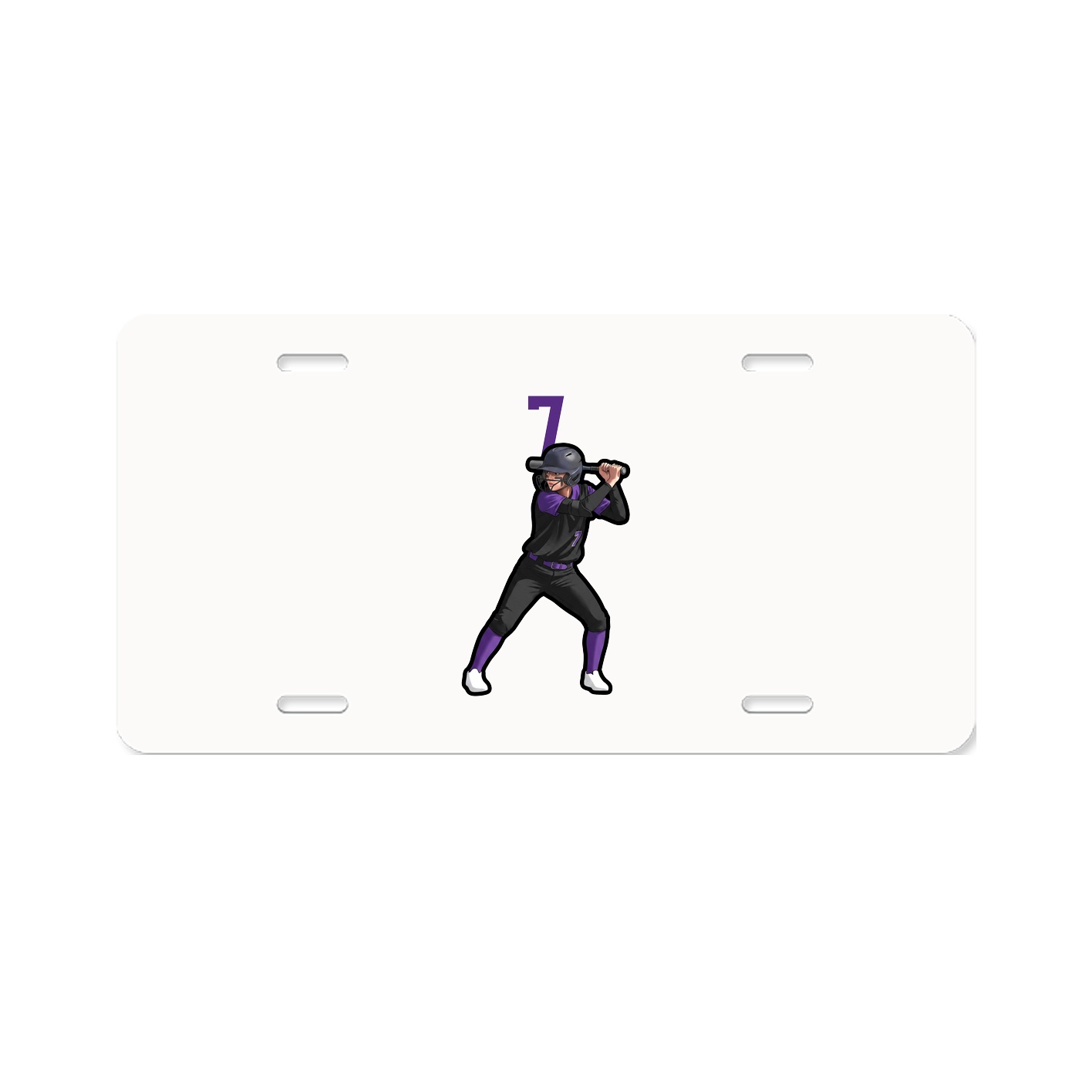 License Plate — Number Top in Classic