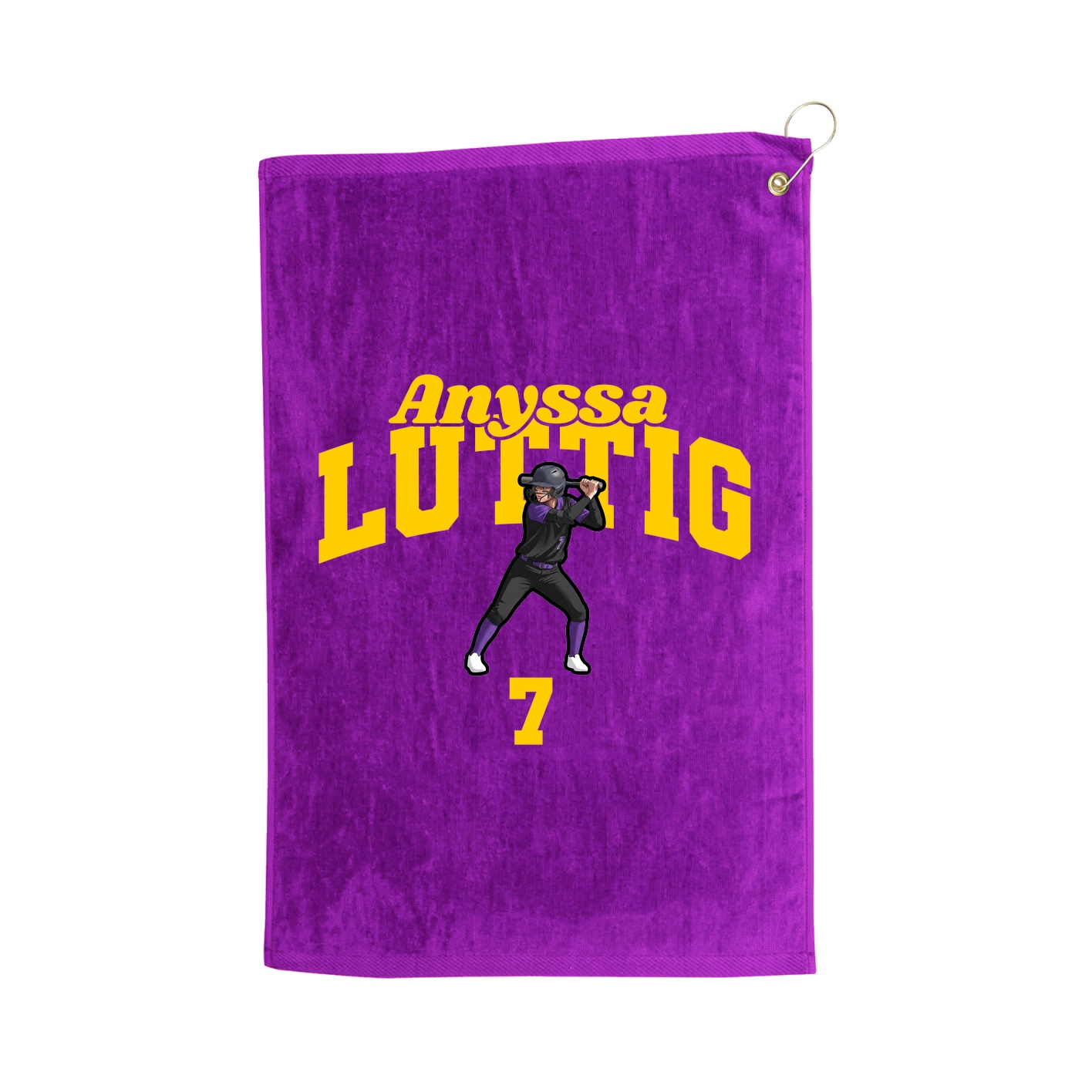 Golf Towel — Signature Arch in Purple