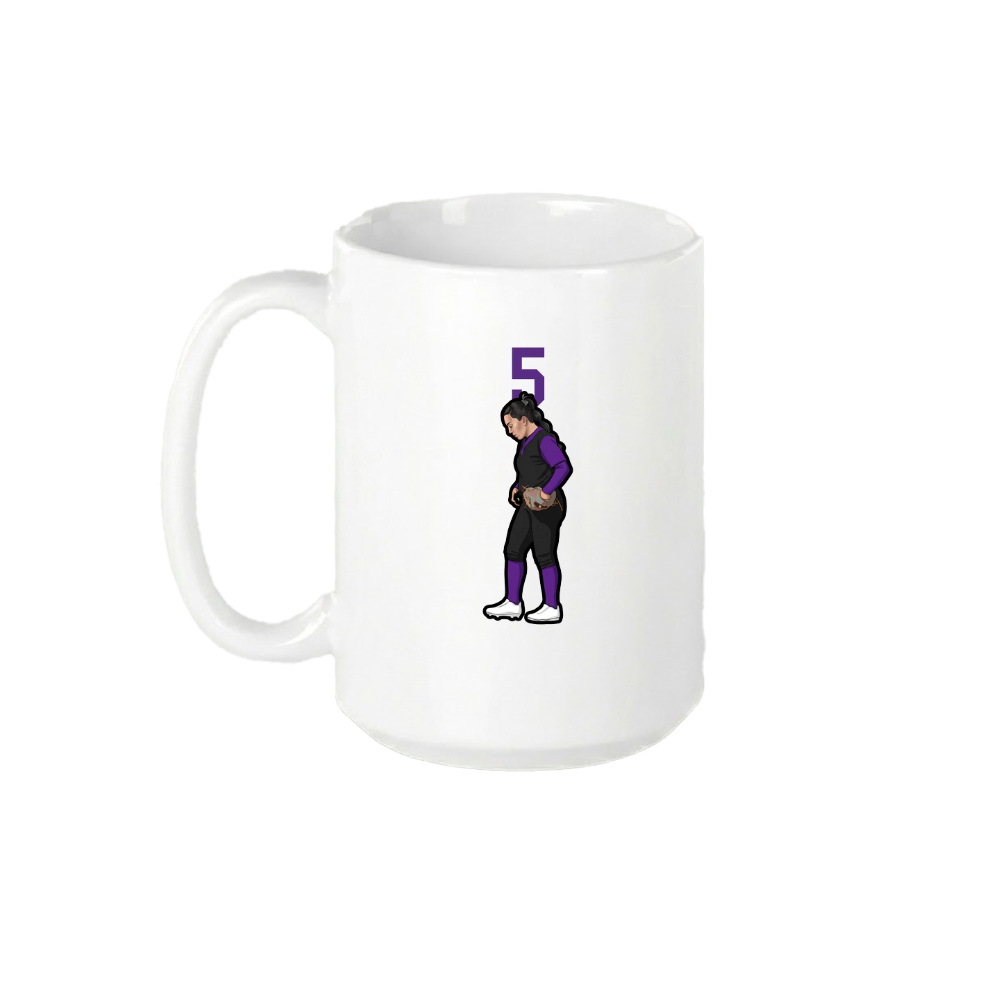 15oz Coffee Mug — Number Top in White