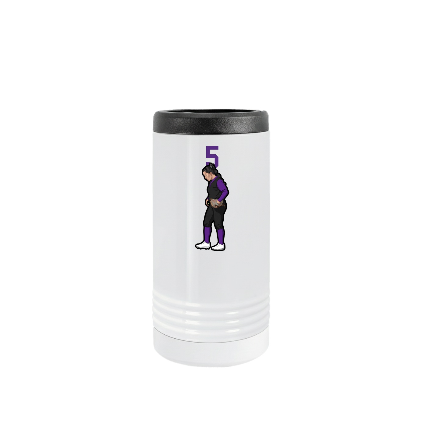 Slim Beverage Holder — Number Top in White
