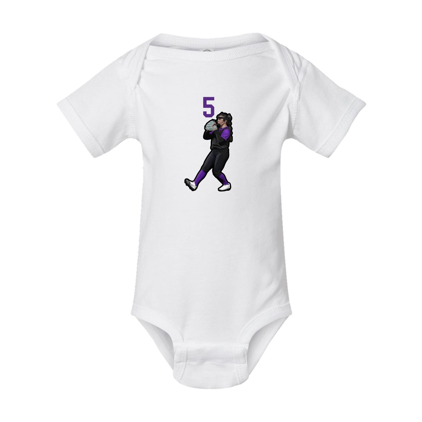 Baby Onesie — Number Top in White