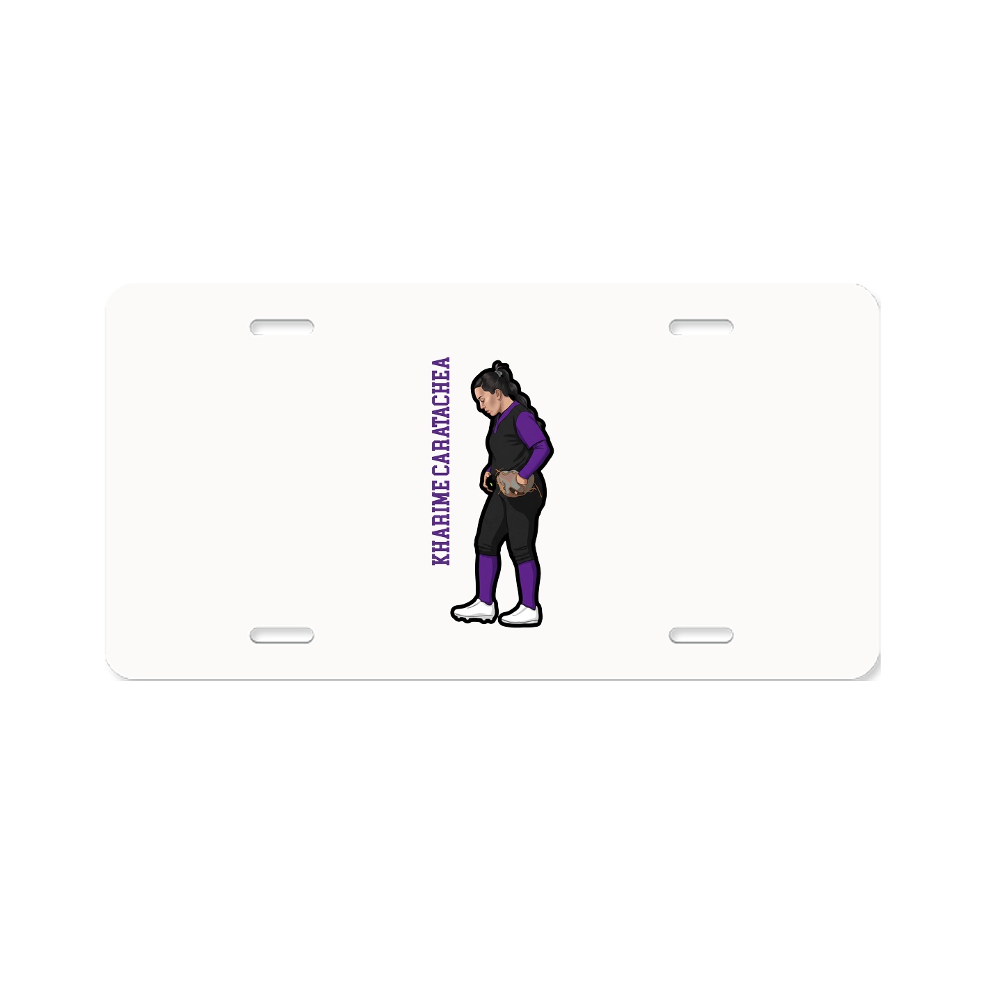 License Plate — Name Vertical in Classic