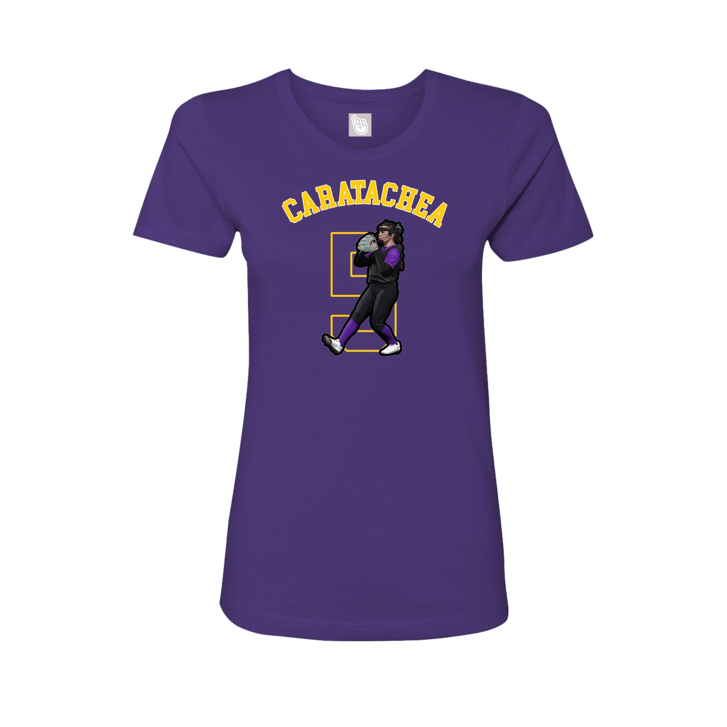 Fitted Women's Tee — Shirsey Arch in Purple
