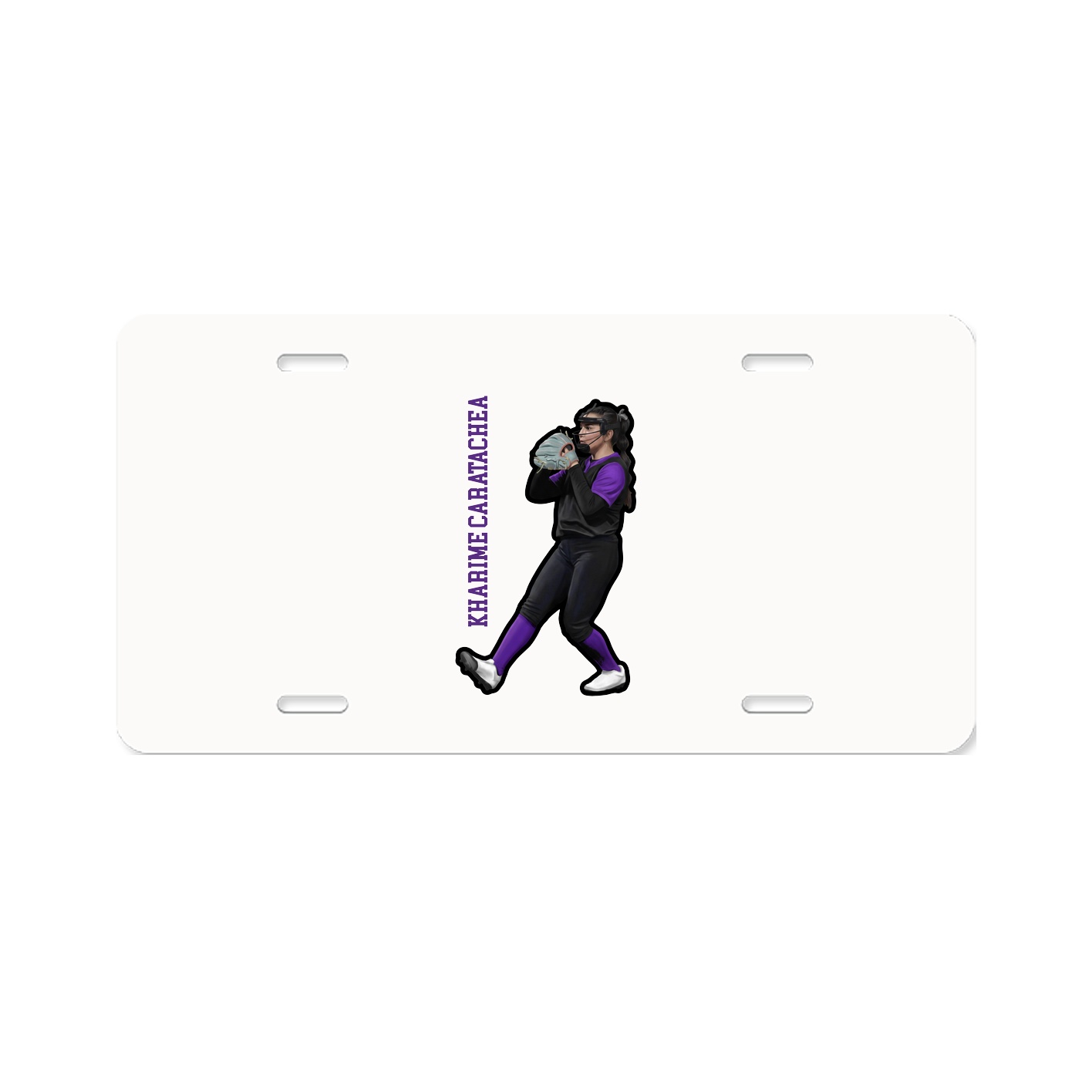 License Plate — Name Vertical in Classic