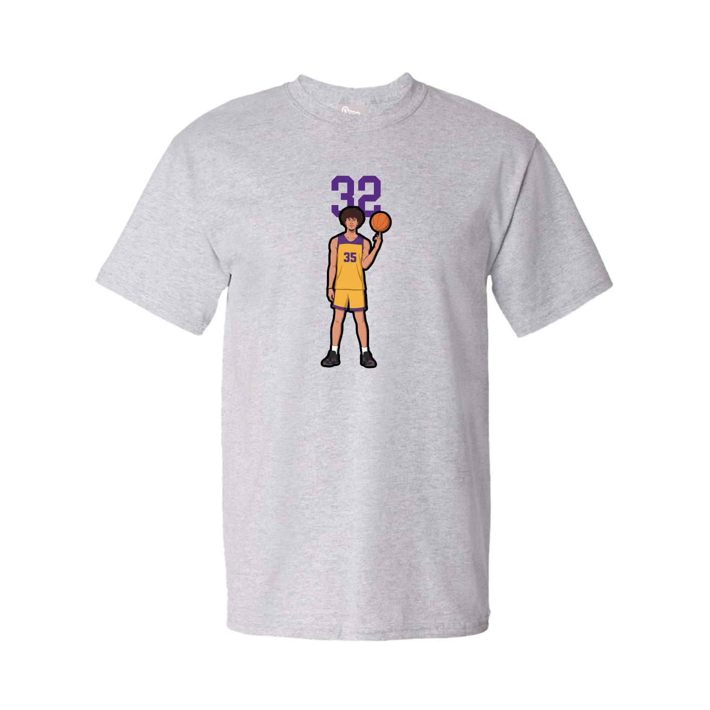 Youth Tee — Number Top in Grey