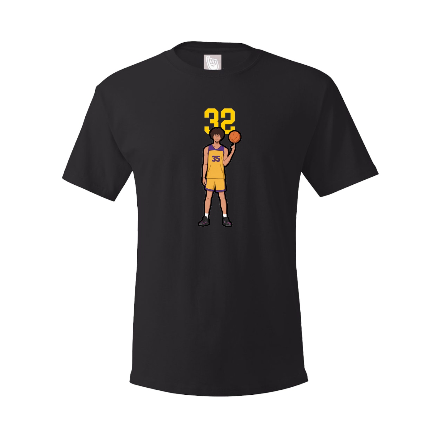 Youth Tee — Number Top in Black