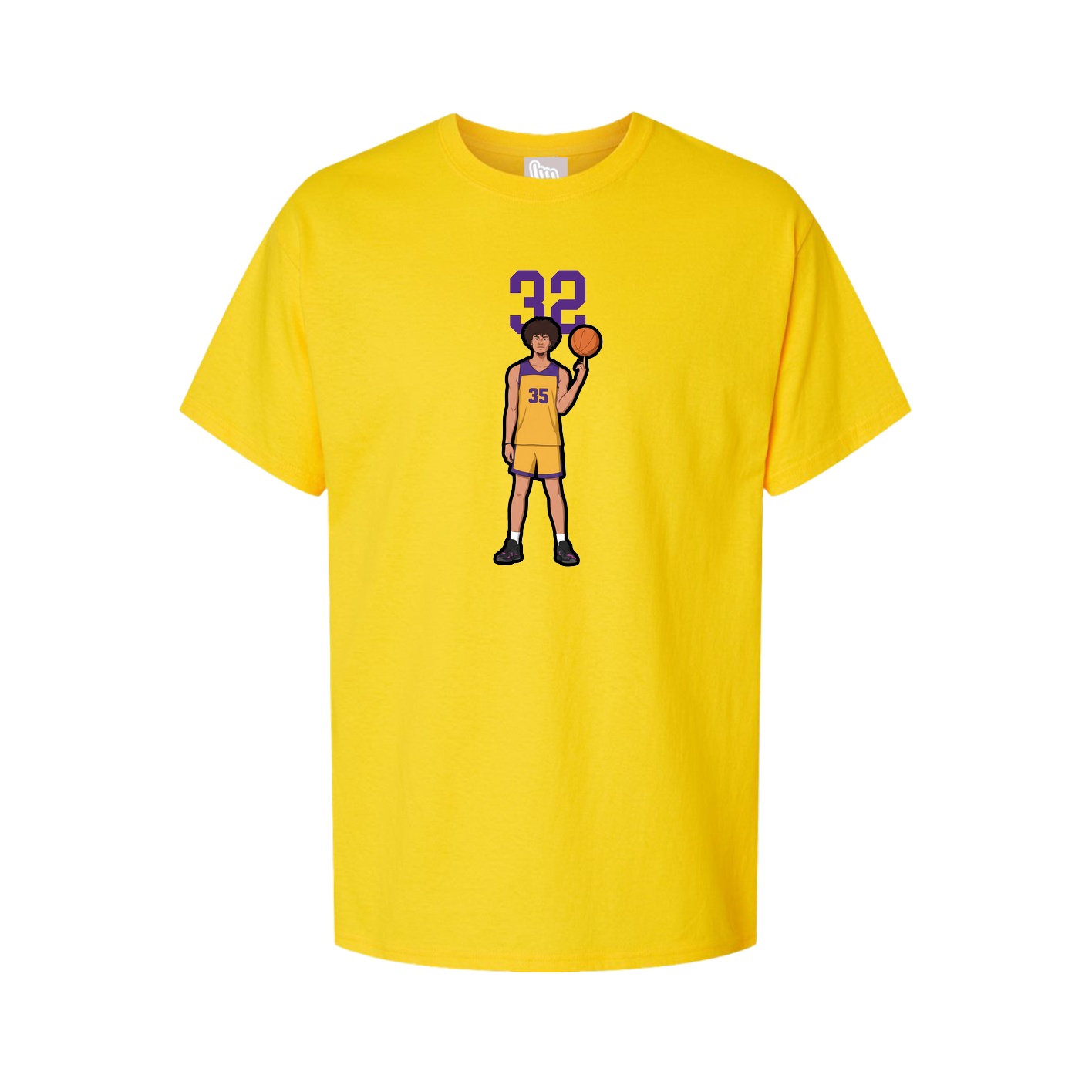 Youth Tee — Number Top in Gold